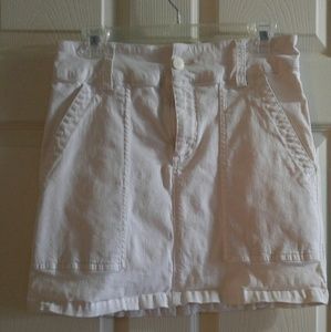 Christopher Blue stretch off-white cargo skirt